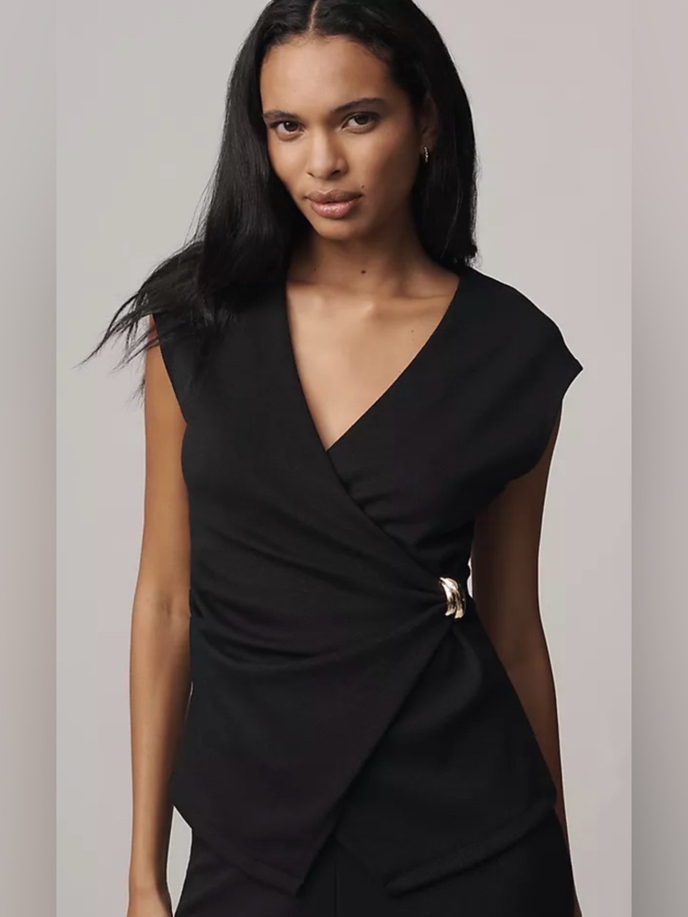 Maeve Hardware Wrap Top, size Medium NWT